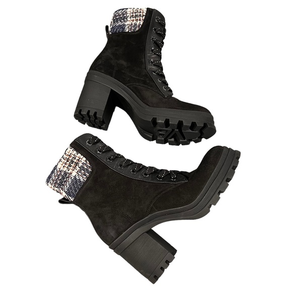 Veronica Beard Westport Water Resistant Hiker Boot in Black Eclipse Women’s SZ 8 - Picture 5 of 9